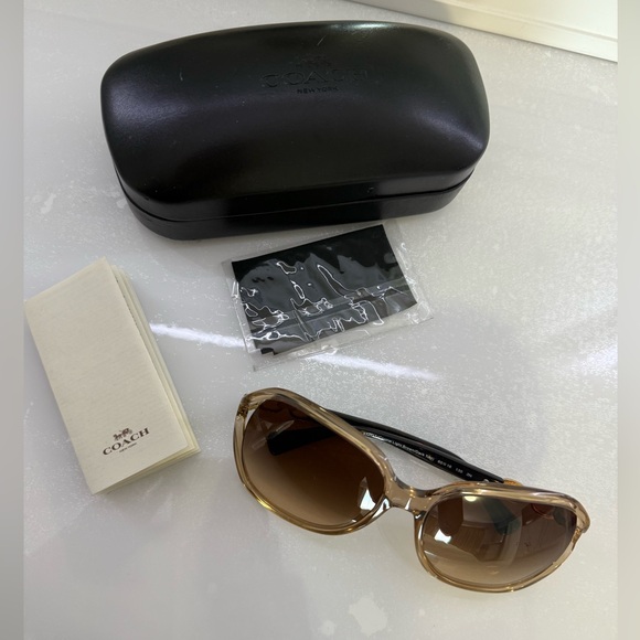 Coach Women's Tan Sunglasses - Picture 1 of 7